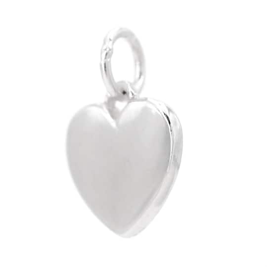 12 Pack: Sterling Silver Heart Icon Charm by Bead Landing™